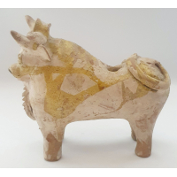 Beeldje (aardewerk) van rund, Zuid Amerikaans 